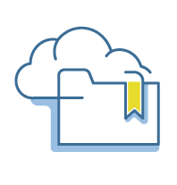 cloud and files icon